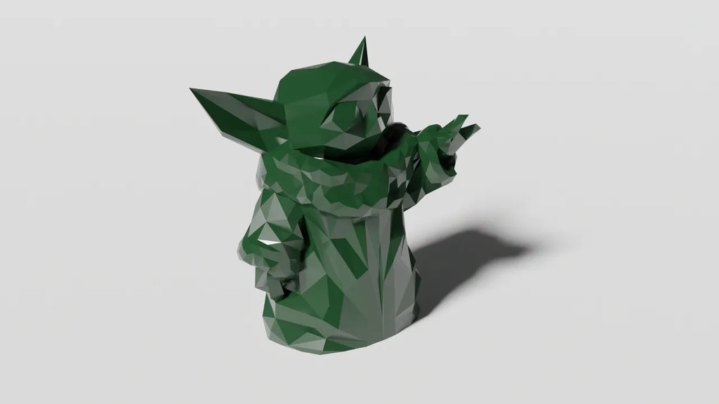 Грогу (Малыш Йода) - Низкополигональная модель (Без поддержек)