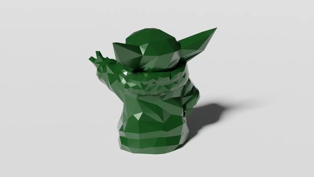 Грогу (Малыш Йода) - Низкополигональная модель (Без поддержек)