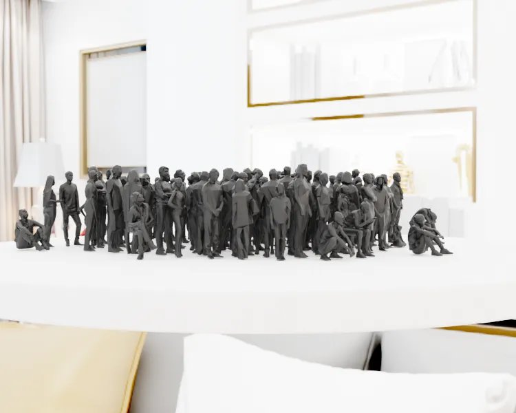 Набор миниатюрных фигурок людей Low Poly – Часть 1/8