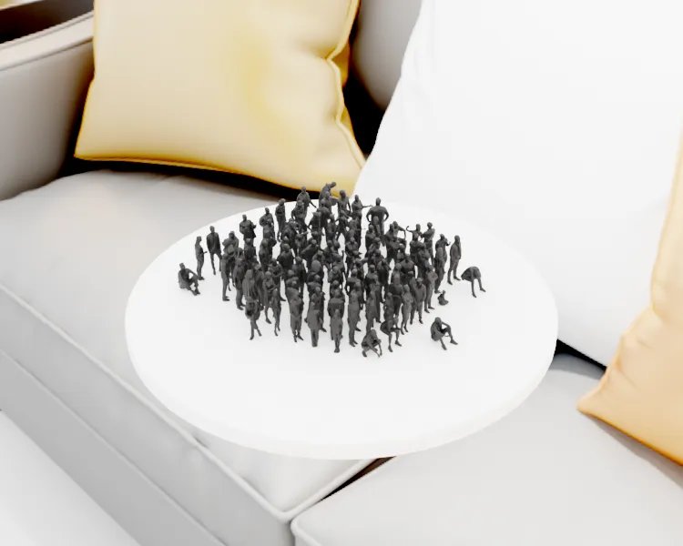 Набор миниатюрных фигурок людей Low Poly – Часть 1/8