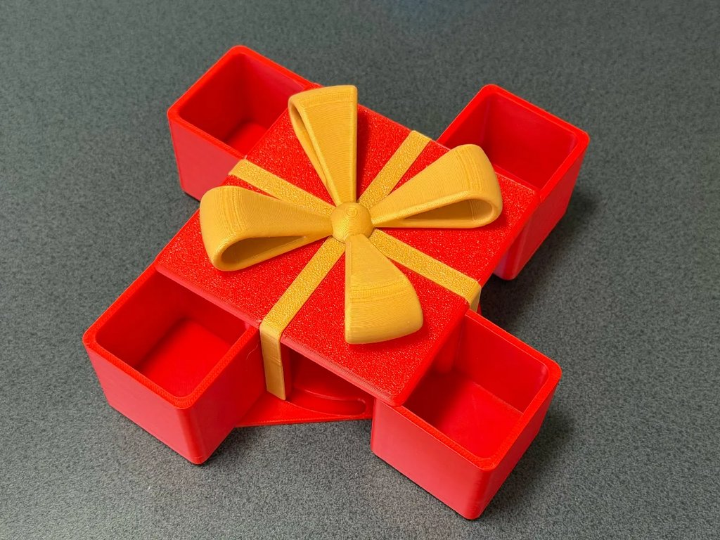 Механическая подарочная шкатулка с вращающимся открытием