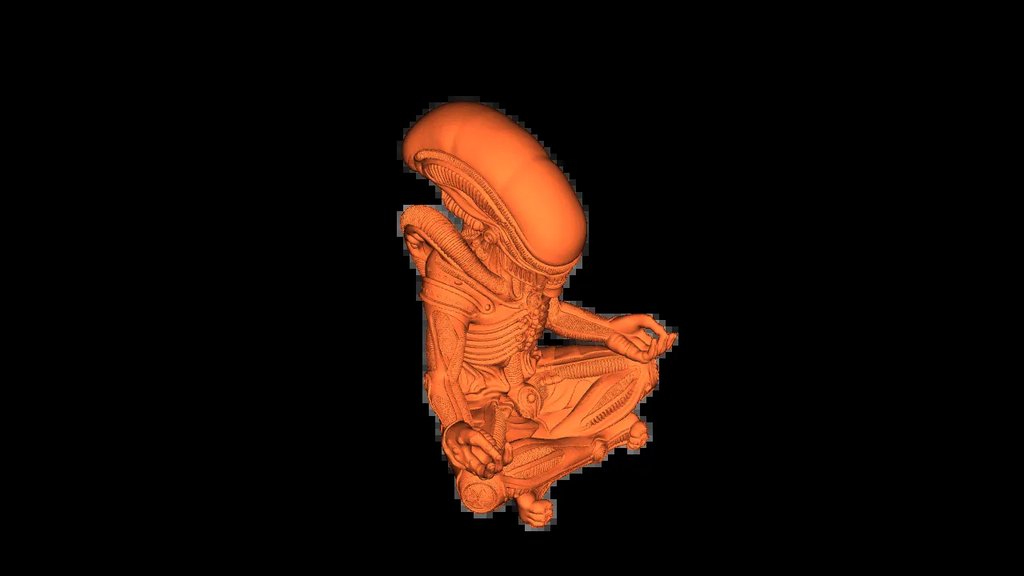 Фигурка Ксеноморфа в медитации