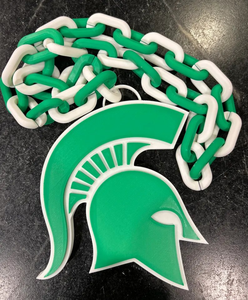 Цепочка с логотипом Спарты Мичиганского государственного университета