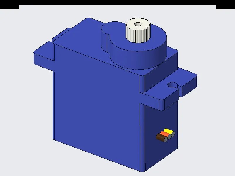 3D Модель Микро Сервопривода