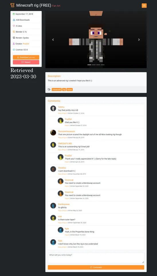 Модель Minecraft для 3D-печати (Бесплатно)