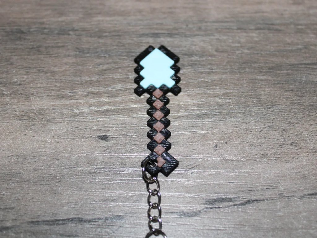 Коллекция брелоков «Меч, кирка» из Minecraft