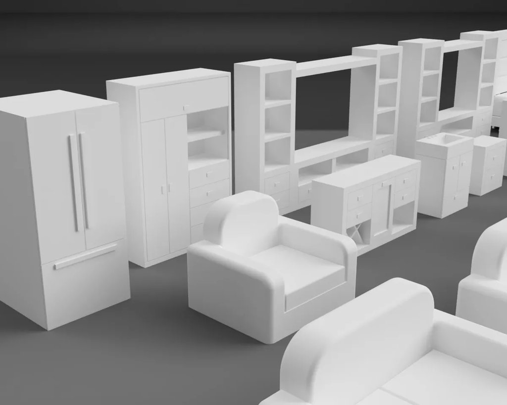 Набор миниатюрной мебели