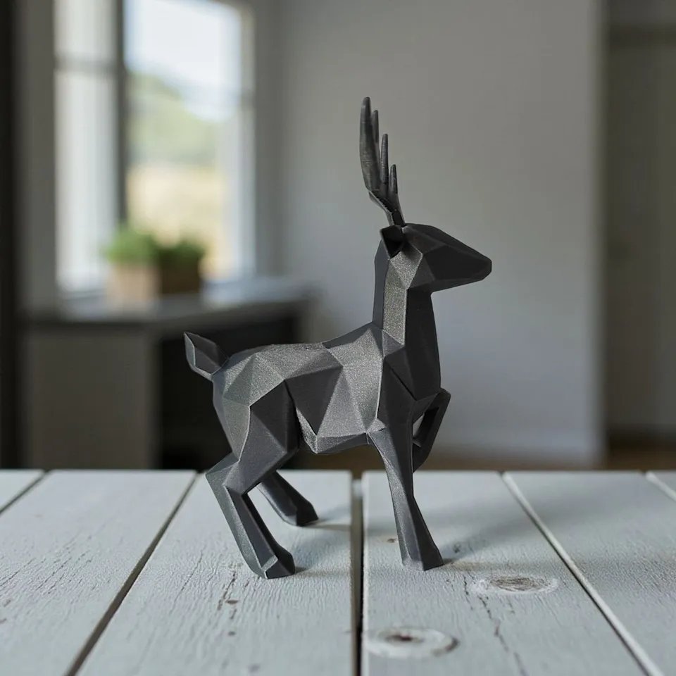Минималистичный олень в стиле low poly