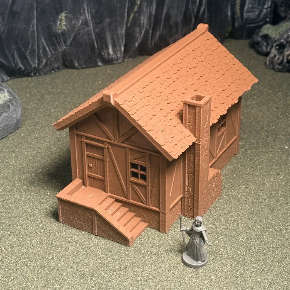 Модульный средневековый дом для RPG, оптимизирован для FDM-печати