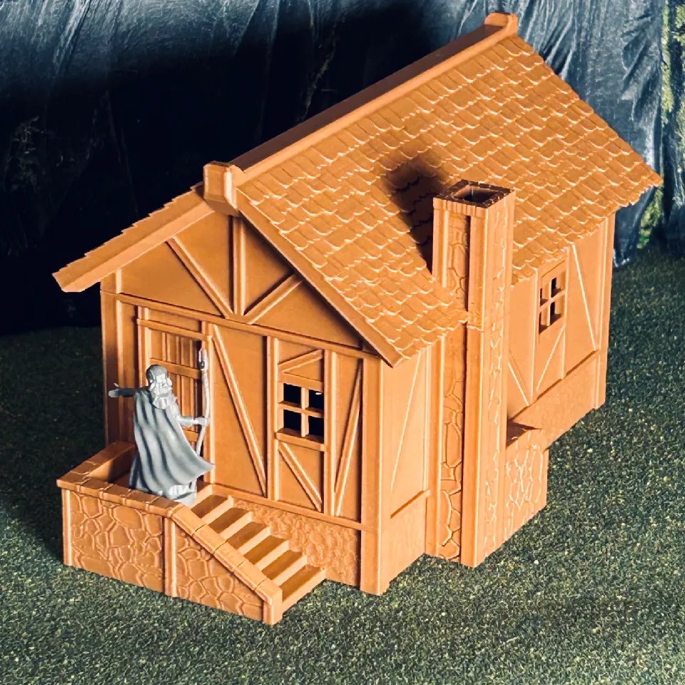 Модульный средневековый дом для RPG, оптимизирован для FDM-печати