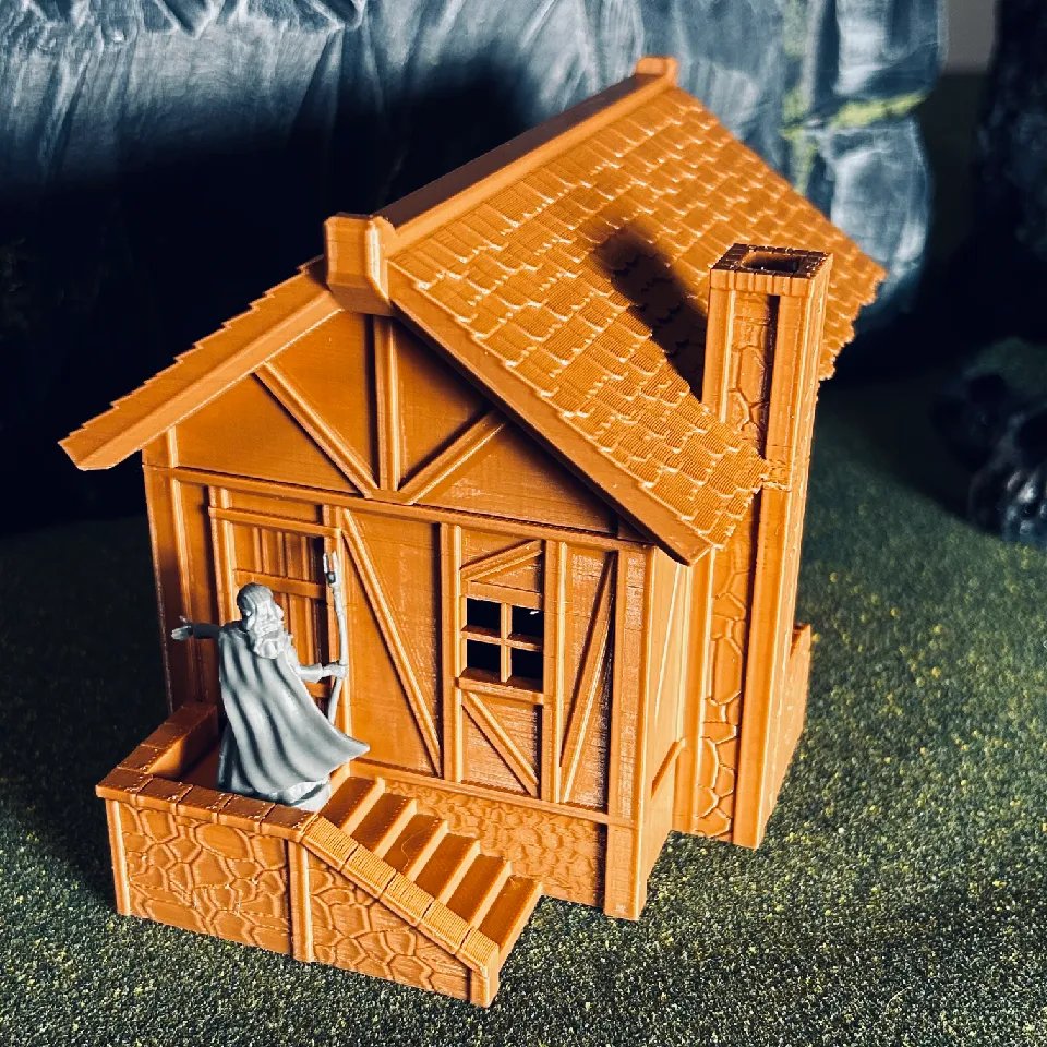 Модульный средневековый дом для RPG, оптимизирован для FDM-печати