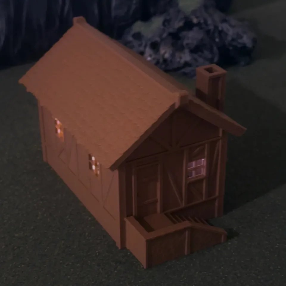 Модульный средневековый дом для RPG, оптимизирован для FDM-печати