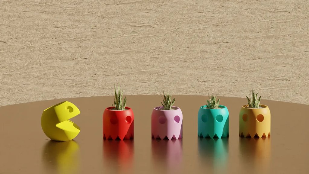 Пакман и привидения - Кашпо