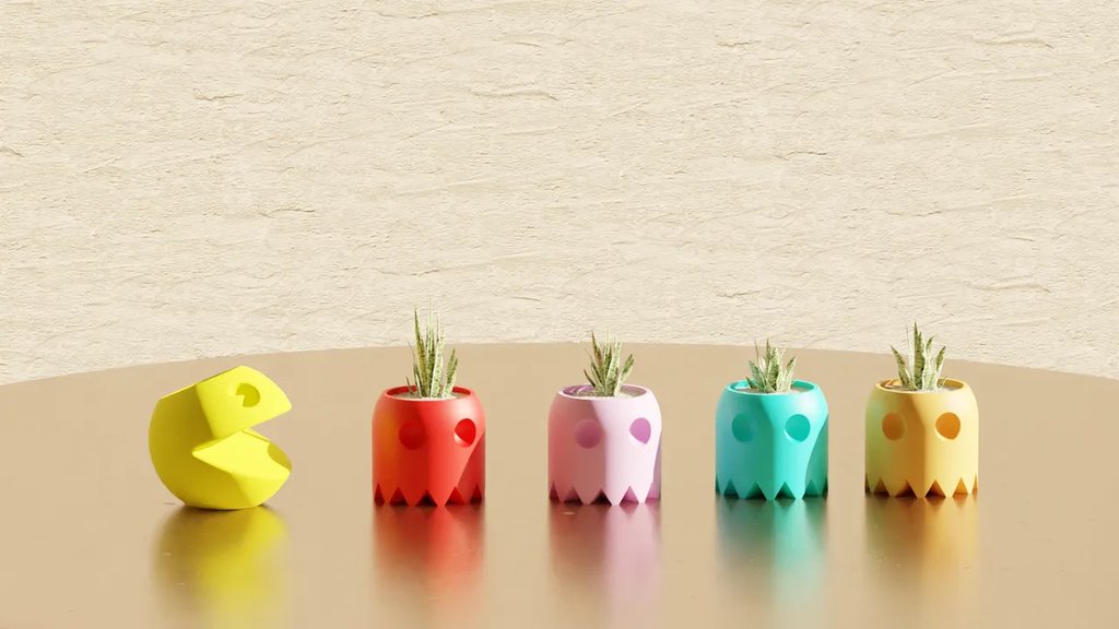 Пакман и привидения - Кашпо