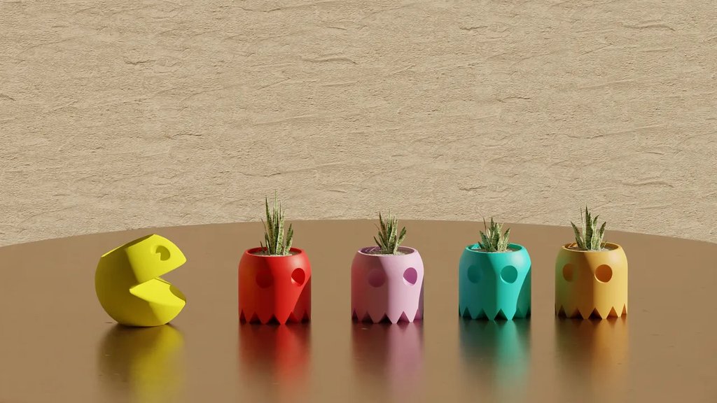 Пакман и привидения - Кашпо