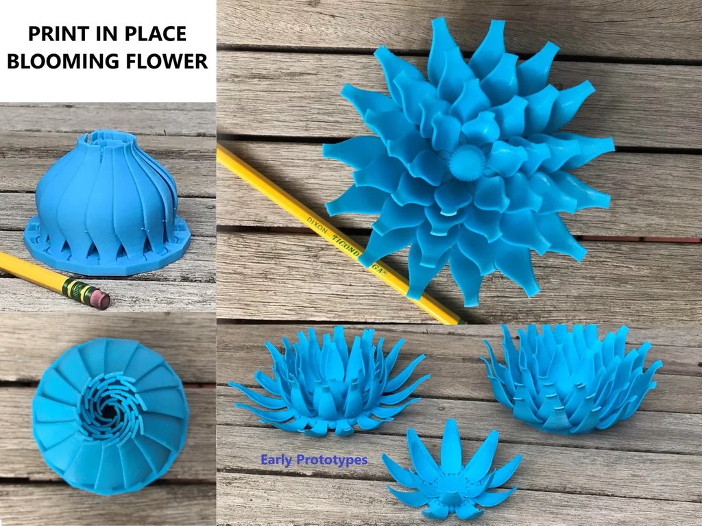 Цветущий цветок, печатаемый без поддержек