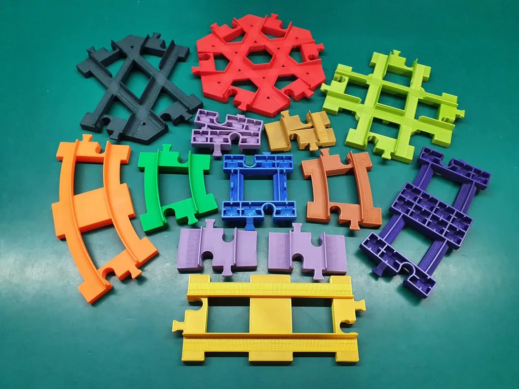 Набор рельсов для поездов Lego DUPLO (оптимизированные)