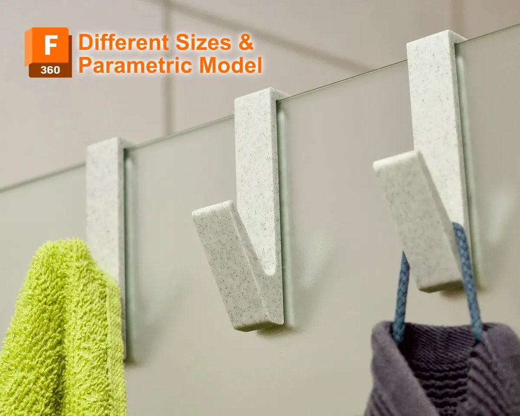 Крючок для полотенец на стекло душевой кабины