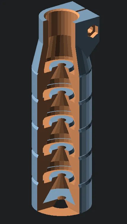 Глушитель для пневматического оружия калибра 4,5 мм (Зораки и т.п.)