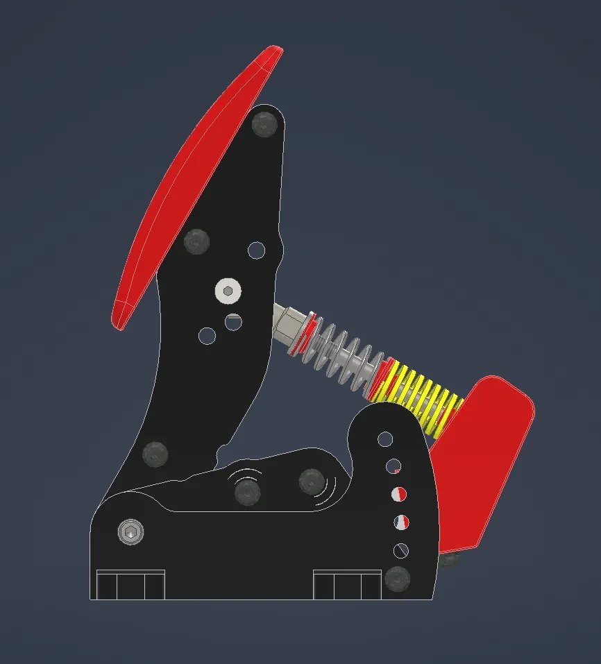 Педали для симуляторов гонок с датчиком нагрузки V2