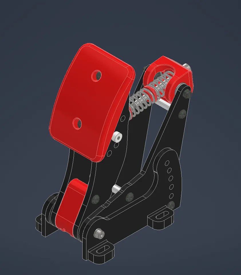 Педали для симуляторов гонок с датчиком нагрузки V2