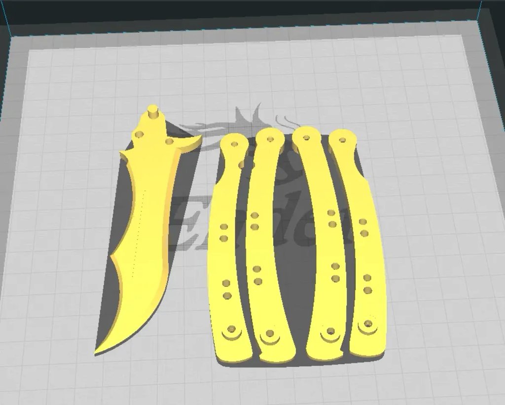 Простой нож-бабочка CS:GO