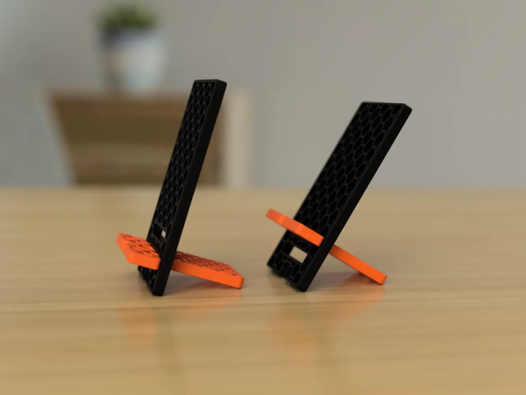 Простая подставка для телефона «Соты»