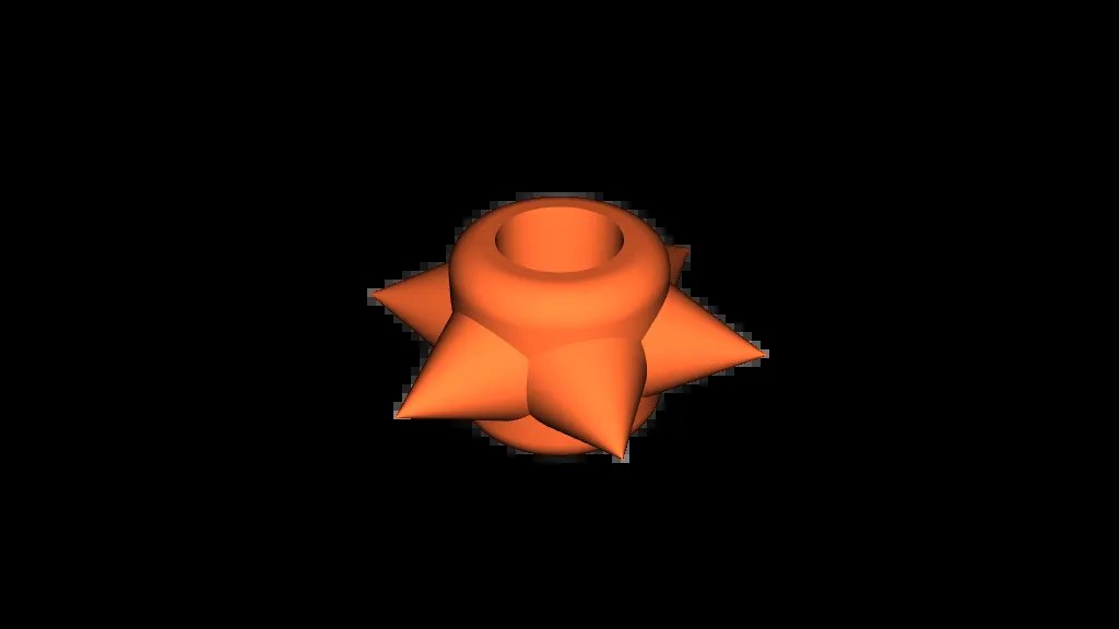 Простая бусина с шипами