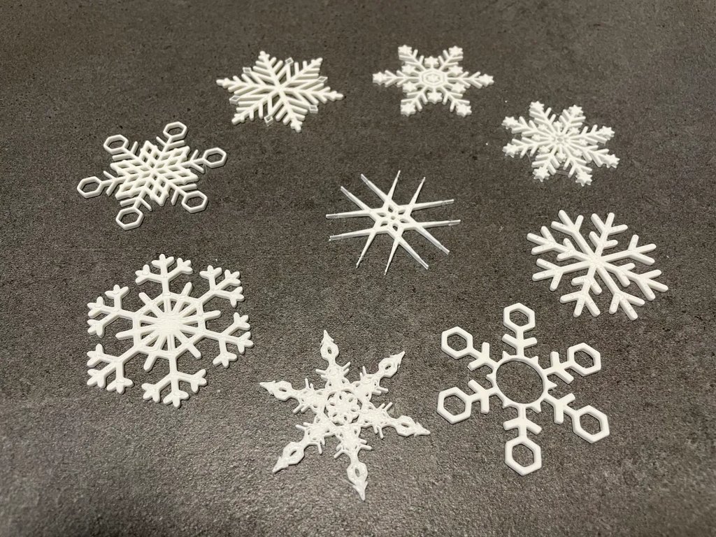 Снежинки для Рождества и Зимы - Коллекция из 16 снежинок (украшение для окон и подарков)