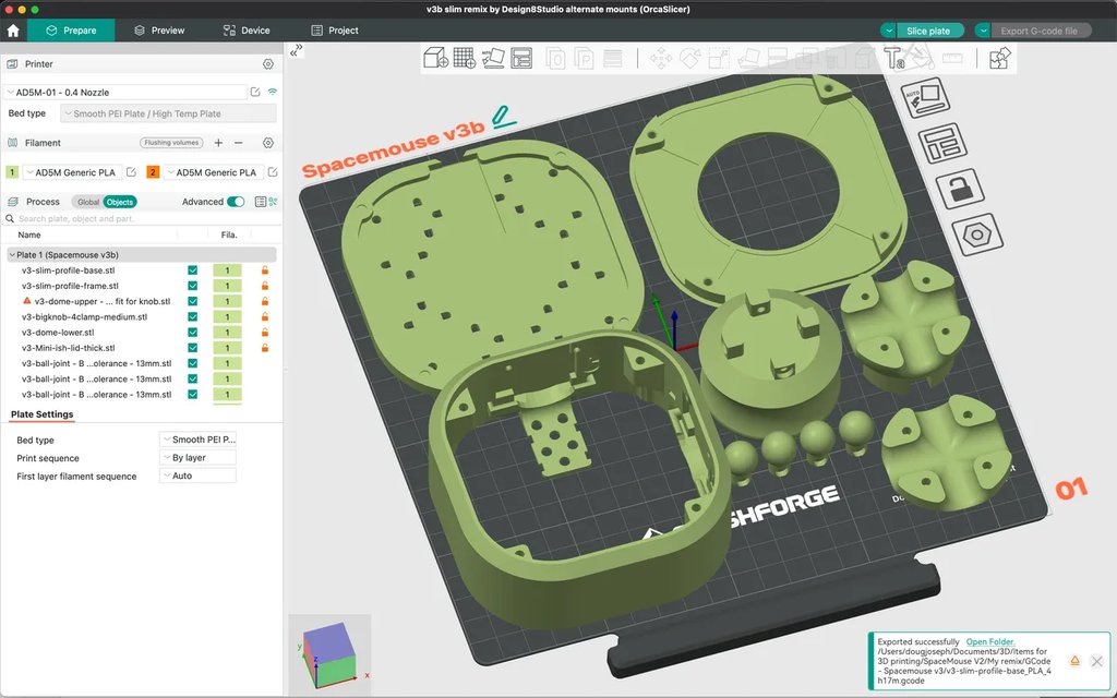 SpaceMouse Mini - Улучшенная версия v3