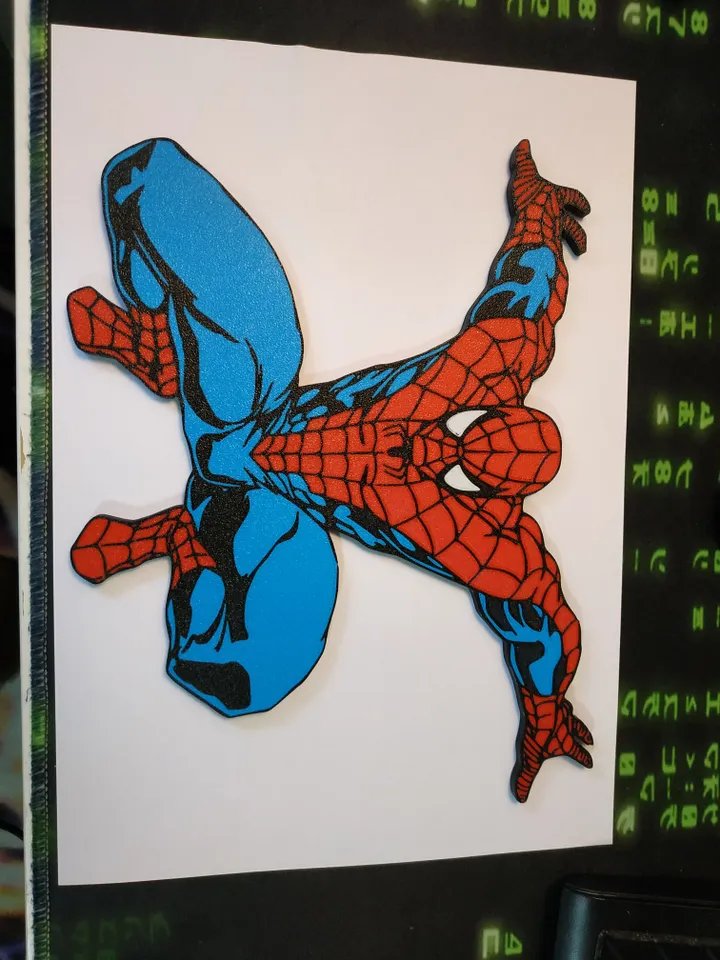 Декор на стену «Человек-паук» (одноцветный и MMU)