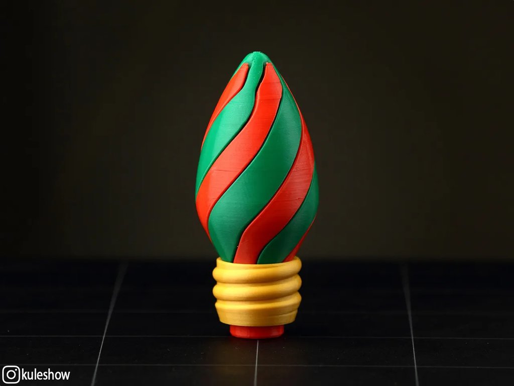 Спиральная рождественская лампочка