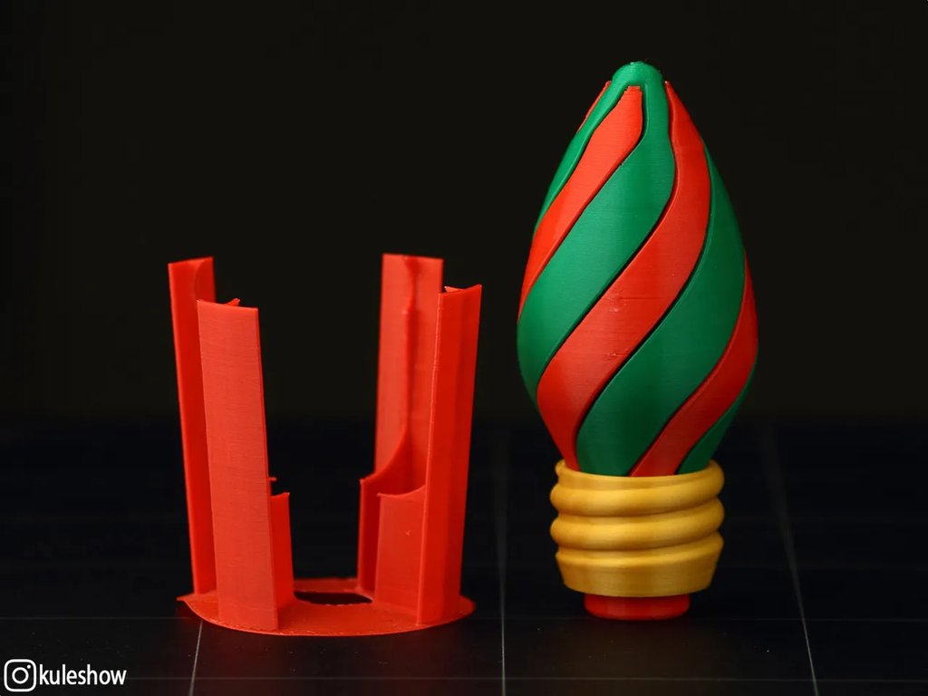 Спиральная рождественская лампочка