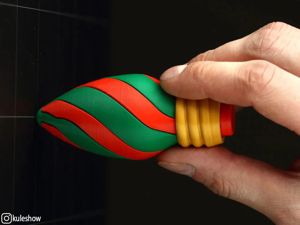 Спиральная рождественская лампочка