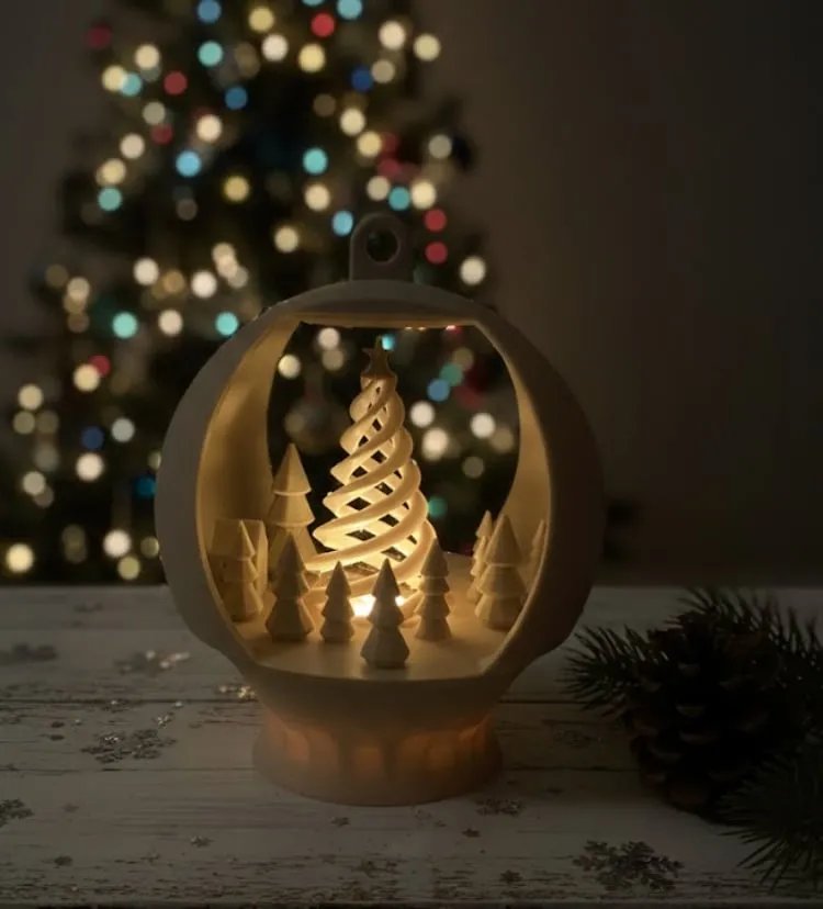 Спиральная ёлочная лампочка