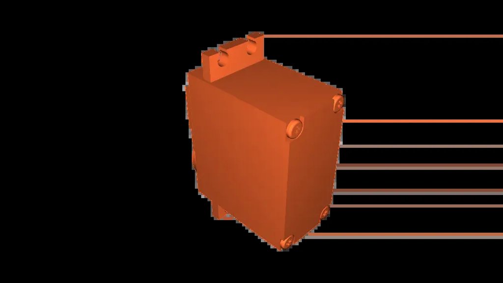 3D-модель сервопривода стандартного размера (STP)