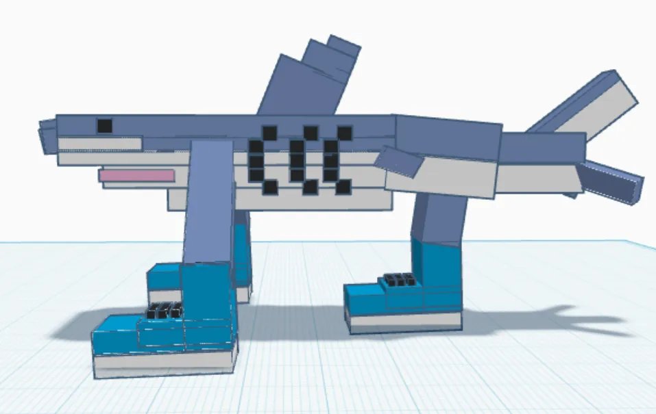 Тралалеро Тралала в стиле Brainrot