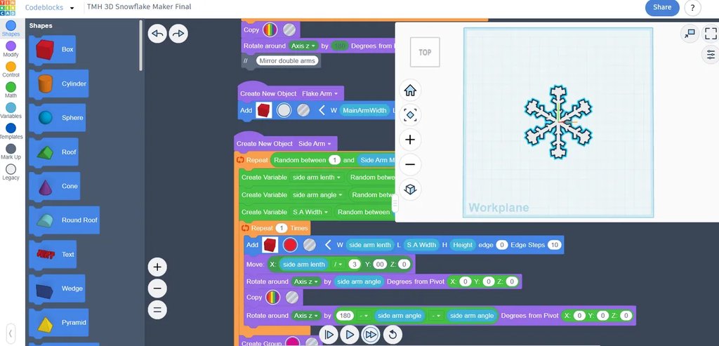 Снежинки для учеников от 3D Snowflake Lab