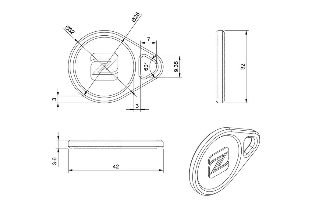 Брелок-метка NFC "Капля"