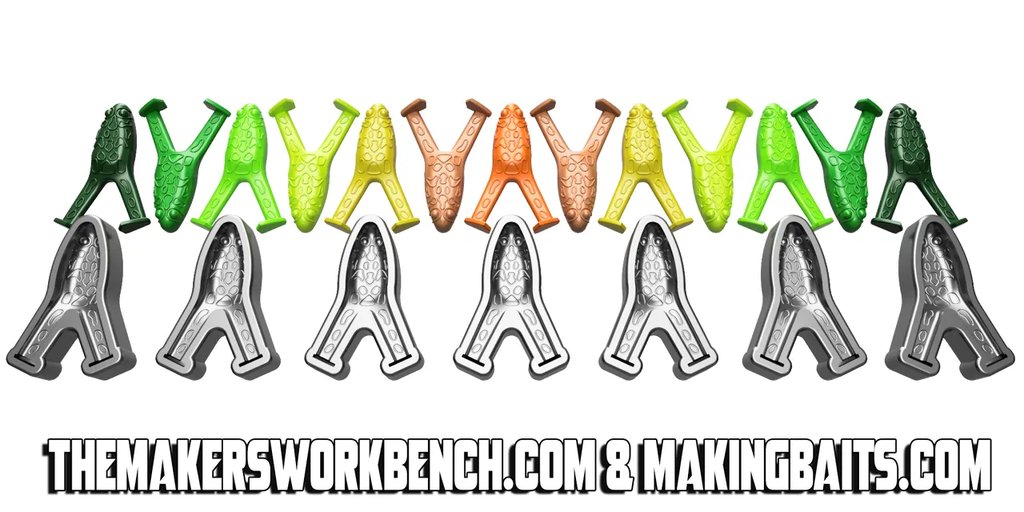 Форма для отливки приманок "Плавающая лягушка" 89 мм