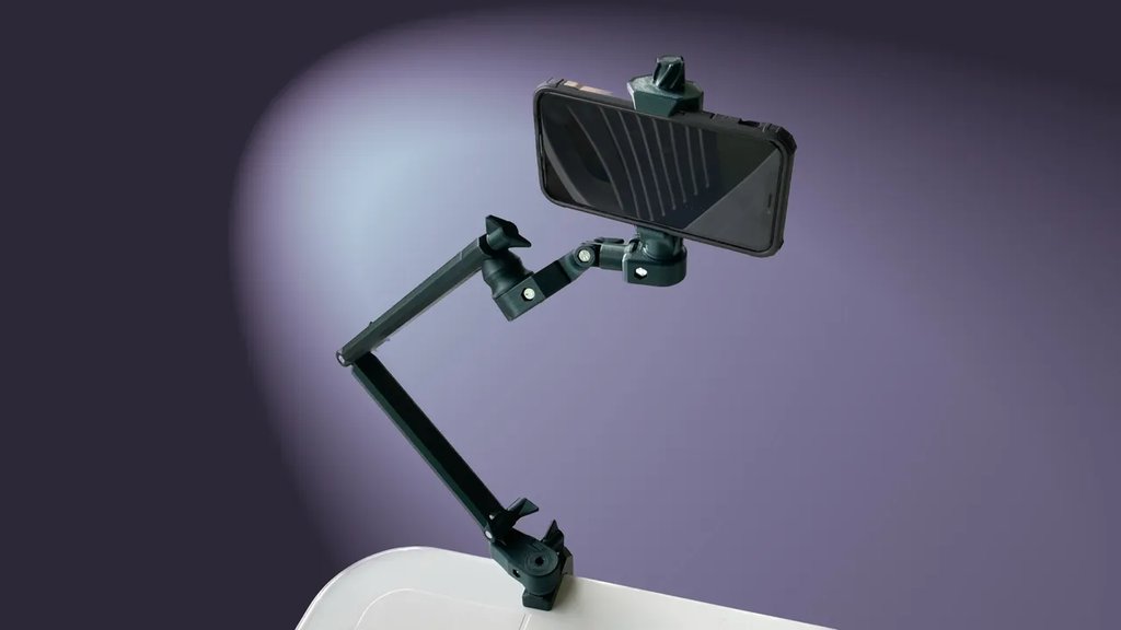 Регулируемый держатель для телефона с зажимом