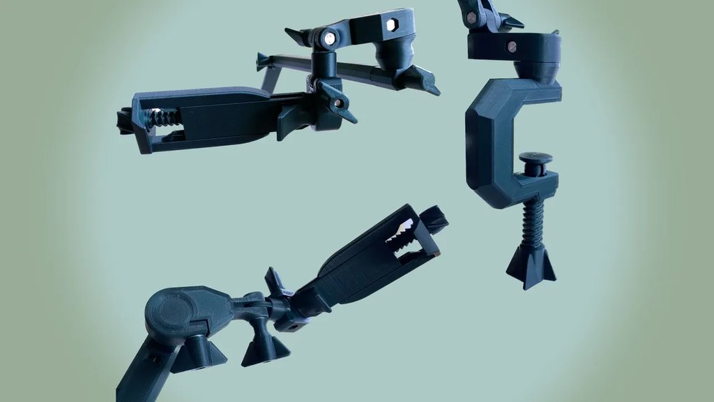 Регулируемый держатель для телефона с зажимом