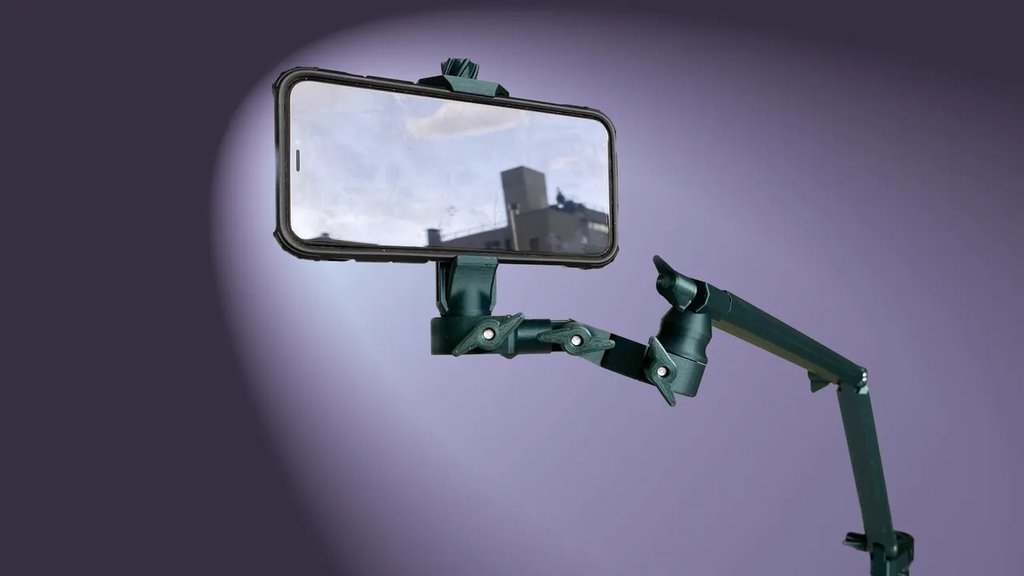 Регулируемый держатель для телефона с зажимом