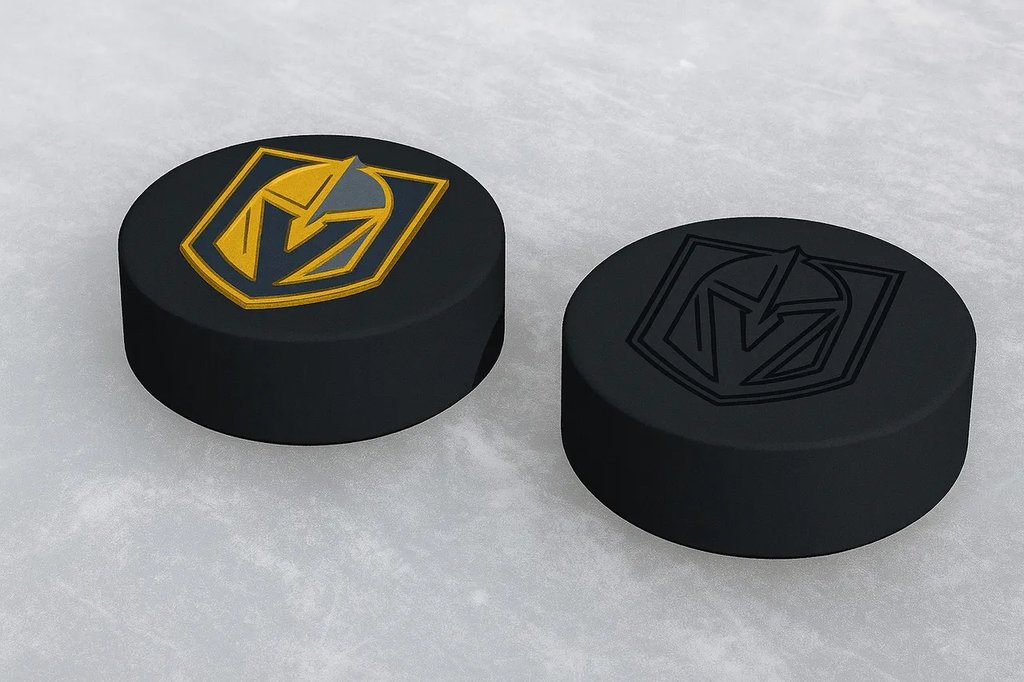 Логотип хоккейной шайбы Vegas Golden Knights