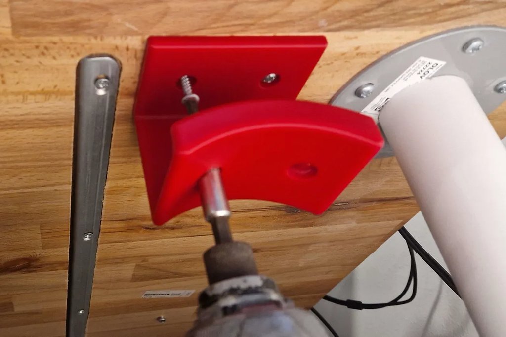 Широкое крепление для наушников под стол с органайзером для кабеля