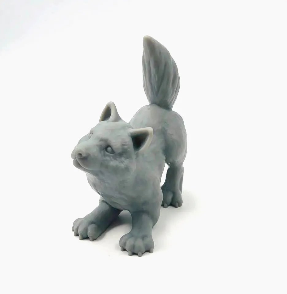 Wolfie: Скульптура волчонка для 3D-печати