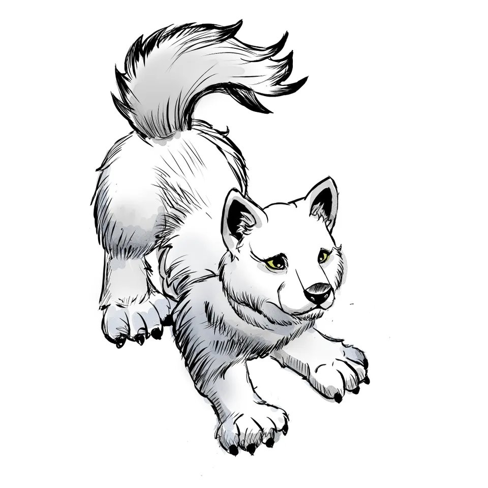 Wolfie: Скульптура волчонка для 3D-печати