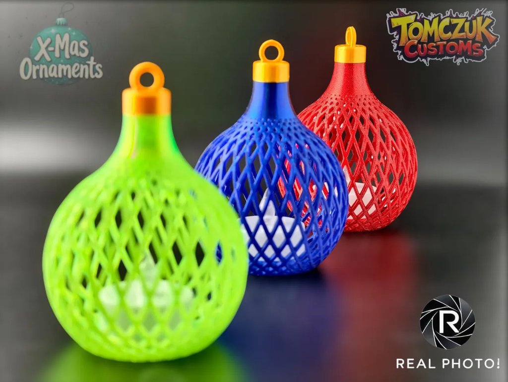 Рождественские украшения – Классический набор из 3 штук со светодиодной подставкой