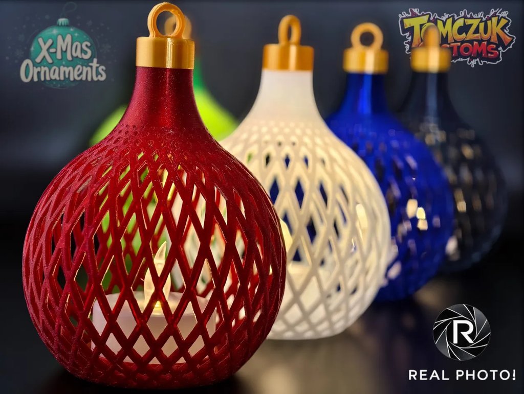 Рождественские украшения – Классический набор из 3 штук со светодиодной подставкой