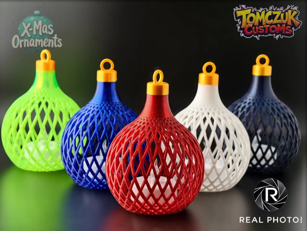 Рождественские украшения – Классический набор из 3 штук со светодиодной подставкой